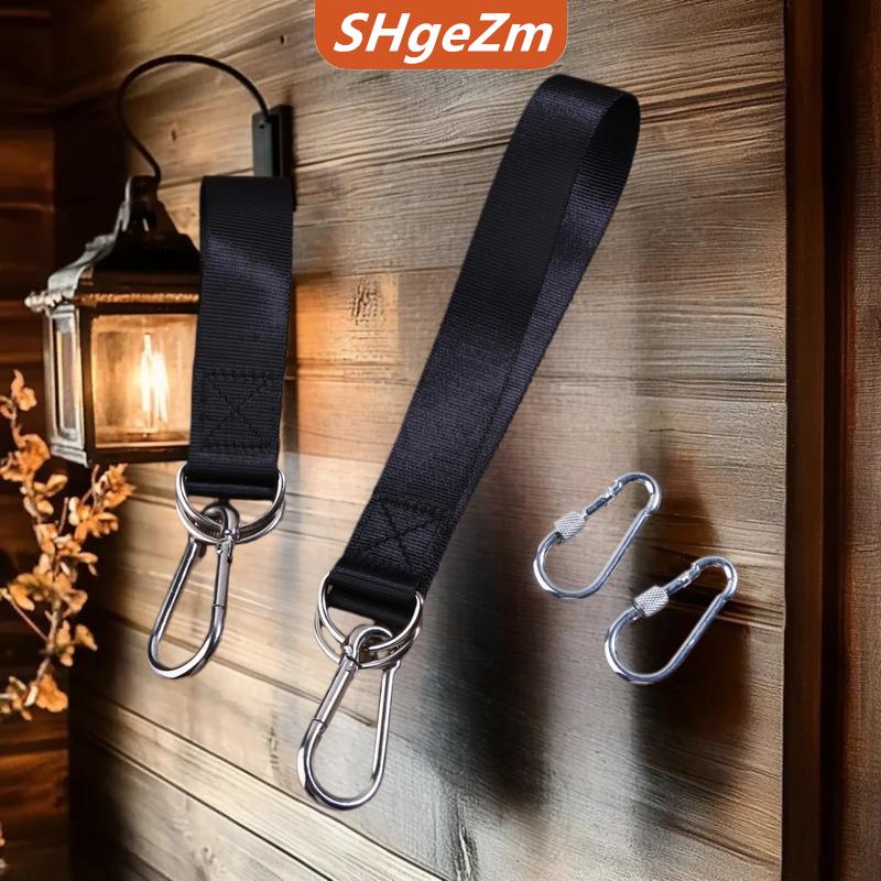 [COD] SHgeZm 2pcs bền treo vành đai võng Swing treo vành đai và thép hợp kim móc cắm trại ngoài trời Đi Bộ Đường Dài công cụ võng phụ kiện