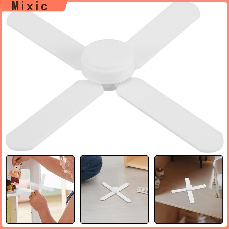 Mixic Nội thất nhà búp bê thu nhỏ Mẫu quạt trần hình thu nhỏ Quạt phỏng mini Nhà búp bê mini Phụ kiện quạt trần trí Quạt trần mini giả
