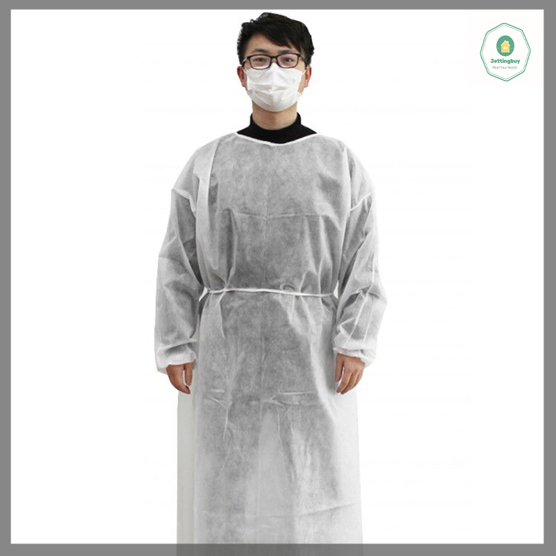 【Jettingbuy】 Hot Sale Disposable Medical Laboratory Isolation Cover Gown Surgical Clothes Uniform ราคา 34 บาท*ส่งฟรี