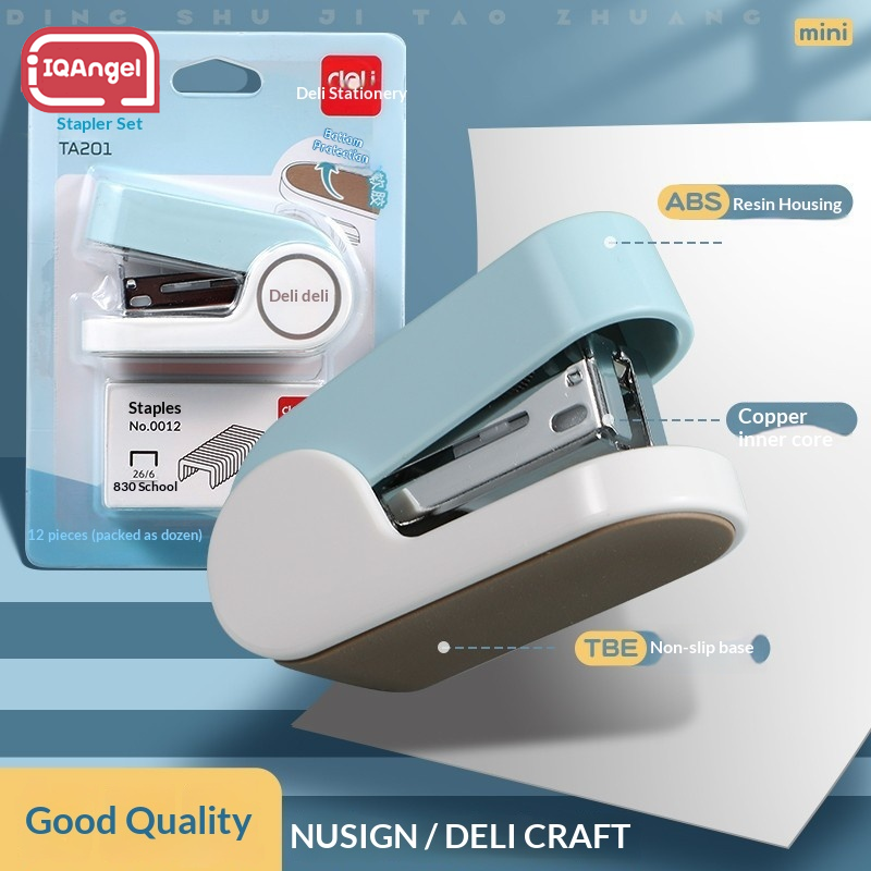 Dập ghim nhỏ IQAngel cho sinh viên và sử dụng tại văn phòng viên, thiết kế nhỏ gọn với 12 Dung lượng tờ và hoạt động trơn tru