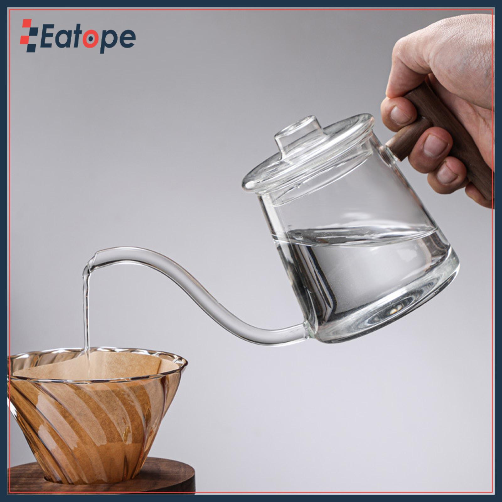 Eatope Pour Over Kettle Stovetop Tea Kettles Quick Heating Wooden Handle with Lid - 2