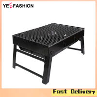 Yesfashion Foldable Charcoal Grill For Camping Picnic Portable Steel Barbecue Grill Tabletop Outdoor BBQ Grills For Backyard Beach Lawn