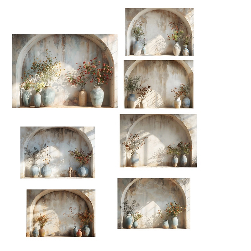 210x150cm Photography Background Fabric Simple Plant Arch Studio Indoor Atmosphere Photography Backg