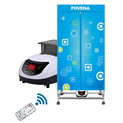Tủ sấy quần áo Máy sấy quần áo Povena PVN-CD1215 sấy được 15kg quần áo có điều khiển từ xa