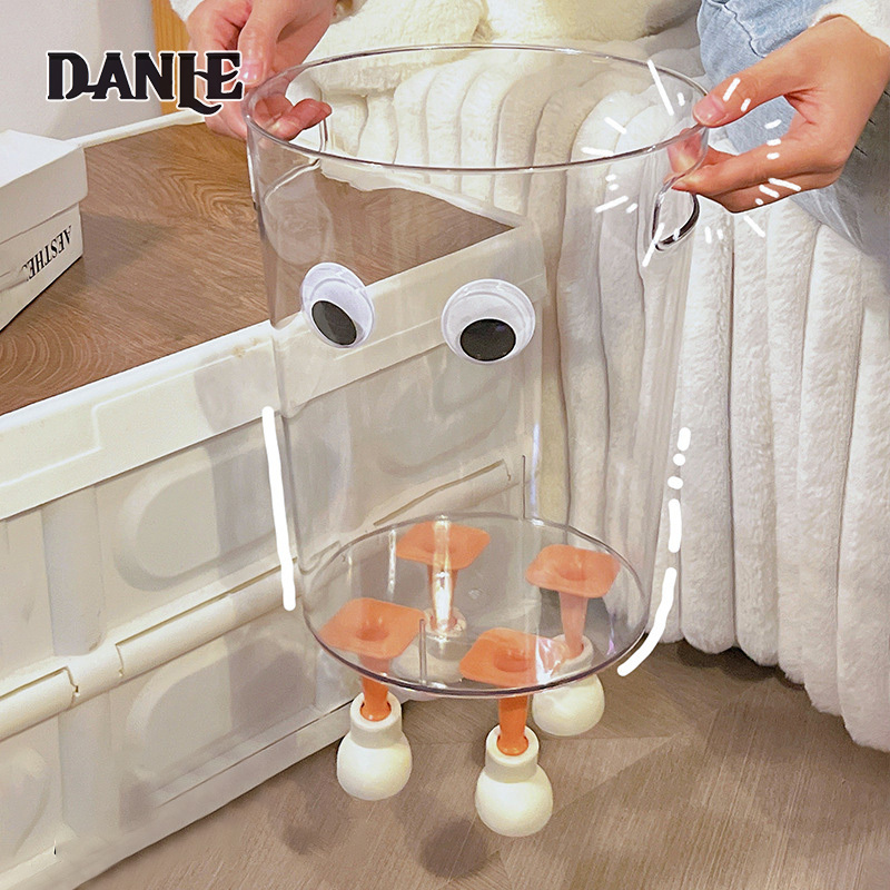 2024 New Creative Trash Can for Bedroom Living Room Internet Celebrity Trash Can Transparent Trash Can High-Looking Home Use ราคา 437 บาท*ส่งฟรี