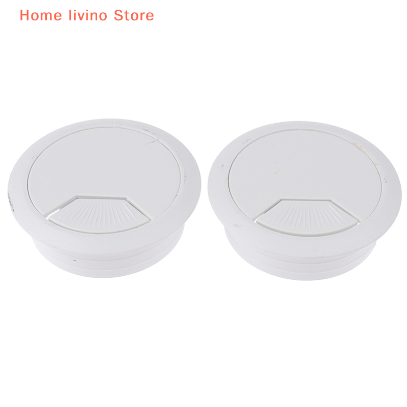 Livino 50mm Bàn máy tính Grommet bảng cap Bìa lỗ Outlet Dây cáp nhựa