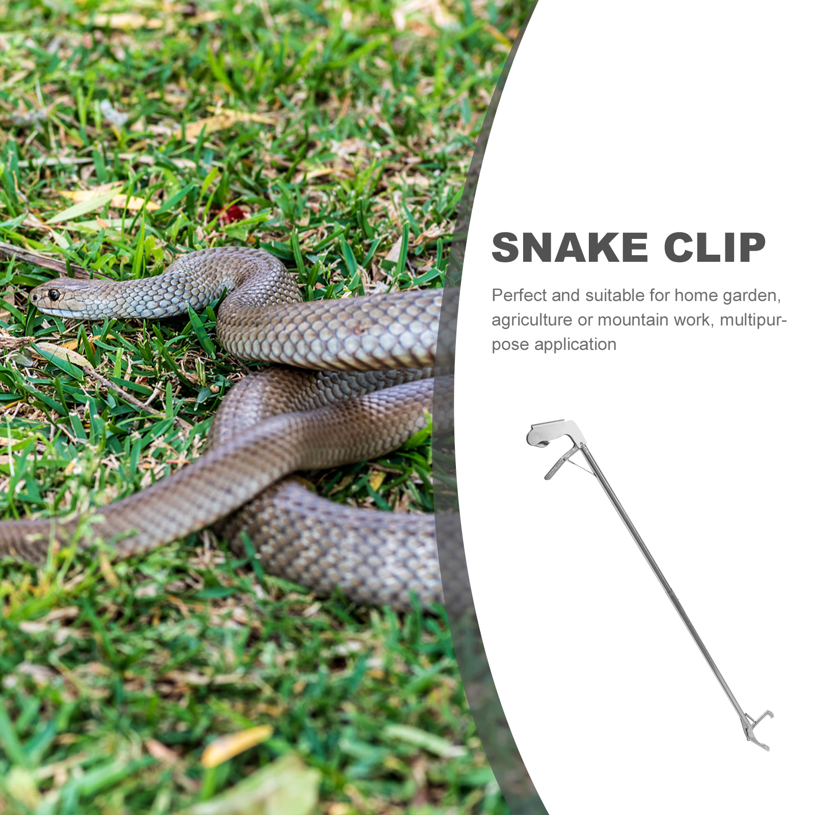 Professional Snake Catcher Stainless Steel Snake Eel Trap Stick 1.5M  Reptile Grabber Catcher Snake Feeding Hunting with Lock