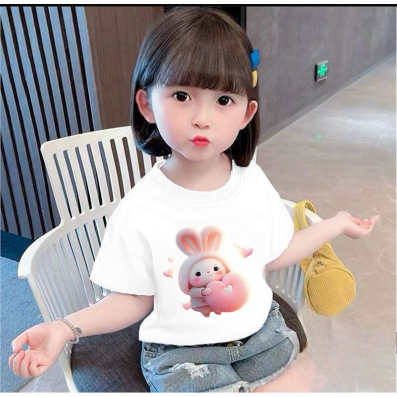 áo thung in hình hoạt hinh cho bé gái đủ size từ 10 - 38 kg - 2