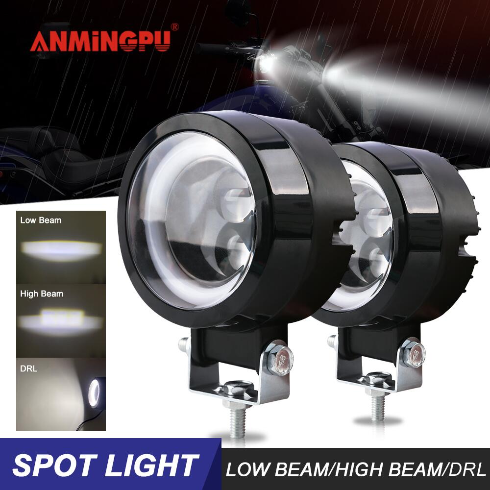 Anmingpu LED làm việc thanh đèn mắt thiên thần không thấm nước Đèn LED Vuông 12V 24V đèn pha xe máy Thanh đèn cho xe tải