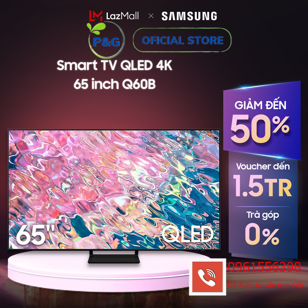 Smart Tivi Samsung 65 inch QLED 4K Q60B QA65Q60BAKXXV - Hàng Chính Hãng - Phân Phối Bởi Lazada - MIỄN PHÍ VẬN CHUYỂN TOÀN QUỐC |