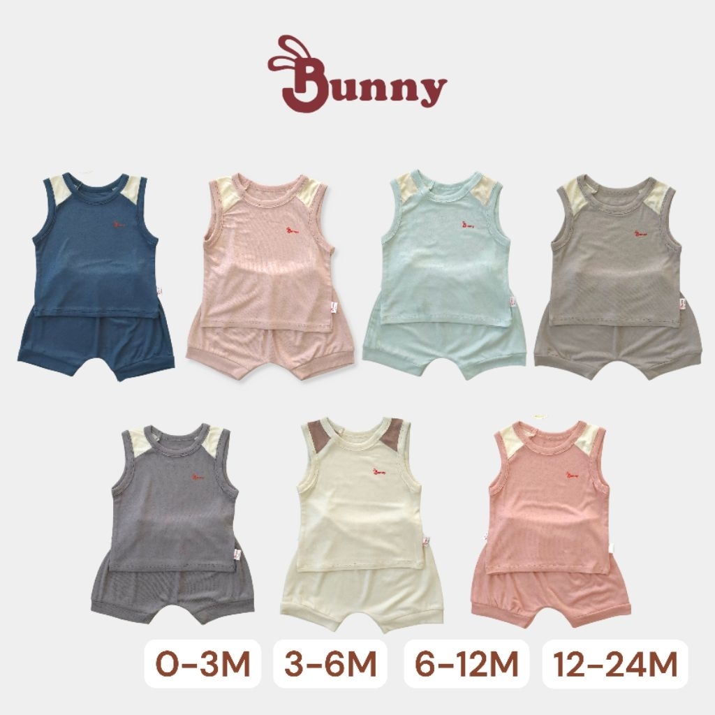 (0-24m) Bộ 3 lỗ hè Bunnybaby chất thun rayon mềm mát thoáng khí cho bé 0-24m