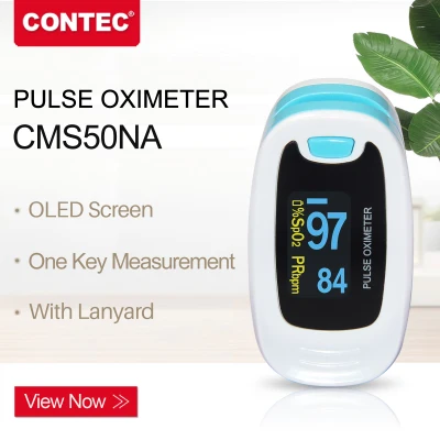 CONTEC CMS50NA OLED Finger Tip Pulse Oximeter Blood Oxygen Heart Rate Monitor, Spo2 O2 Patient Meter, Lanyard