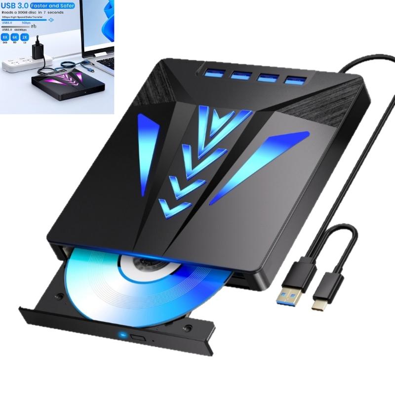 Di Động 6 Cổng Bên Ngoài Đĩa Nhà Văn Bên Ngoài ổ đĩa USB3.0 USB2.0 Tốc độ nhanh Cho laptop máy tính PC Thiết Bị