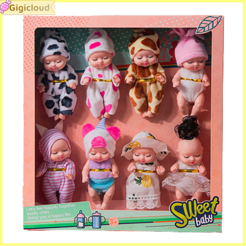Gigicloud 🎉 Rebirth Dolls Soft Comfortable Adjustable Posture Movable Joint 8 Pcs Baby Doll For 4-6 Years Old Children ราคา 490 บาท*ส่งฟรี