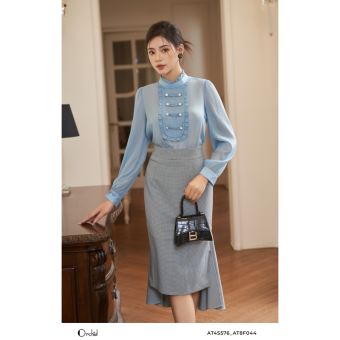 Chân váy đuôi cá thiết kế vạt lệch sang chảnh Orchid - AT8F044