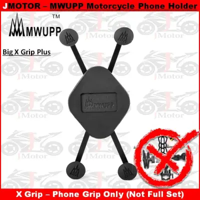 MWUPP motorcycle hand phone holder big x grip plus mount motor bike escooter scooter bicycle ram smnu Jmotor