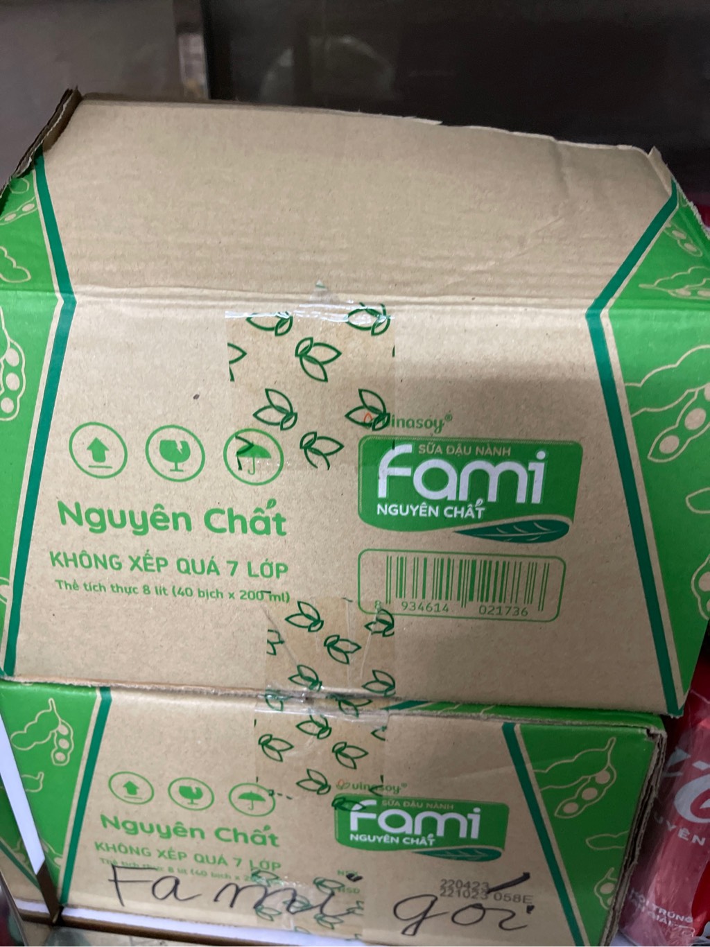 Thùng 40 bịch sữa đậu nành nguyên chất Fami 200ml Thùng sữa đậu nành fami