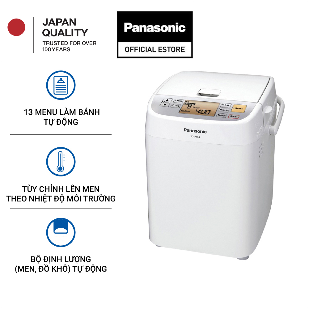 Máy Làm Bánh Mì Panasonic SD-P104WRA 360W - Kích thước nhỏ gọn, trọng lượng 6.1kg