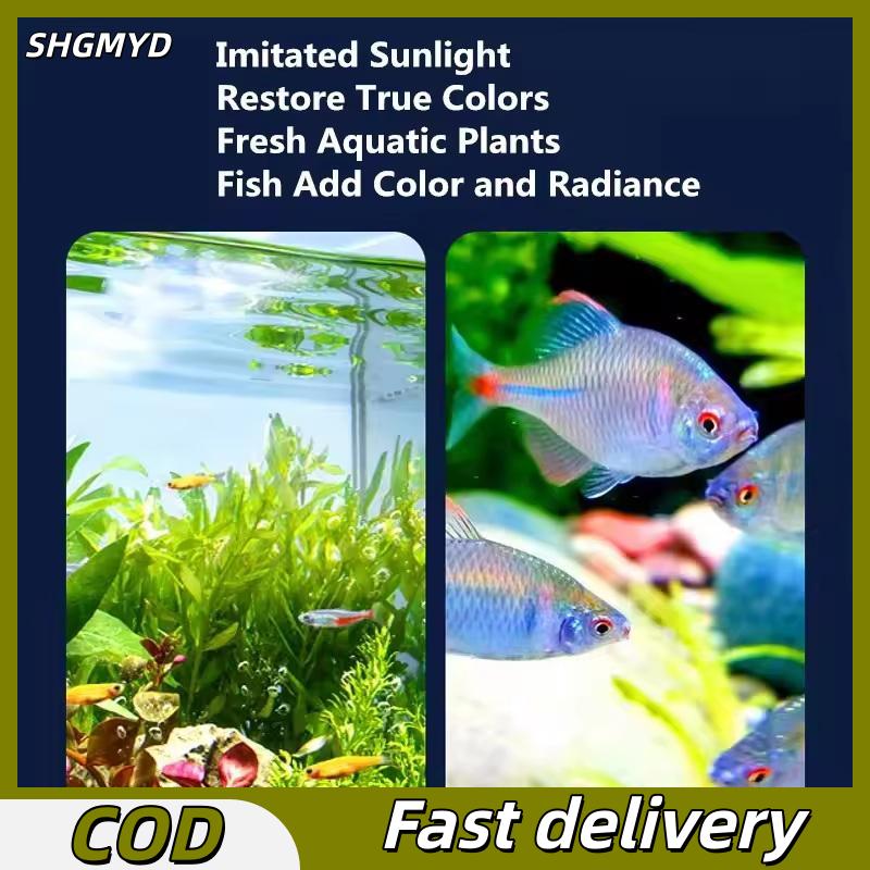 SHGMYD ไฟตู้ปลาพร้อมอะแดปเตอร์ LED คลิปบนไฟตู้ปลาแสงยูเอสบีขนาดเล็กเต็มสเปกตรัม360แสงหมุน ° ราคา 71 บาท*ส่งฟรี