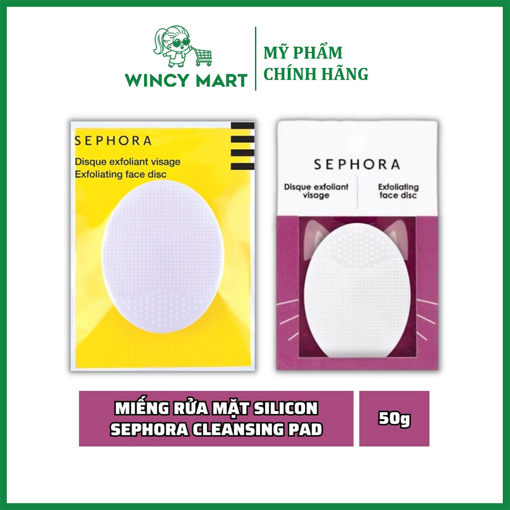 Miếng Pad Rửa Mặt Silicon Sephora Exfoliating Face Disc Làm Sạch Da Nội Địa Pháp Có Mẫu Mới - Wincy Mart