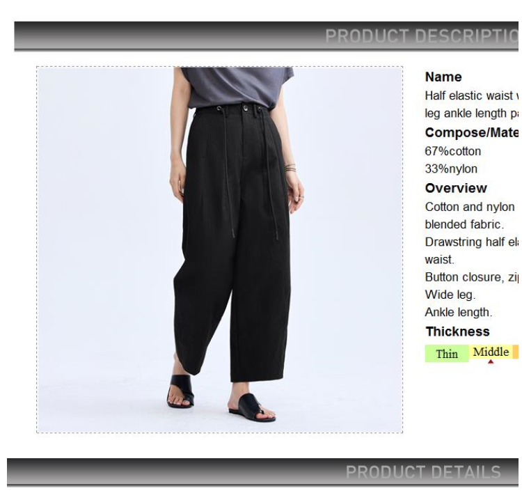 GIORDANO Women Pants Drawstring Half Elastic Waist Pants Wide Leg Ankle Length Relaxed Simple Fashion Casual Pants 18424606 · v2