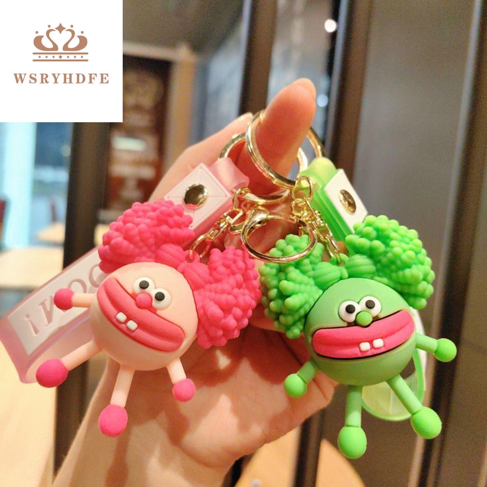 WSRYHDFE Hoạt hình Móc Chìa Khóa Búp Bê silicon Dễ thương Sáng Tạo Móc chìa khóa xe hơi Hài Hước Mềm Móc chìa khóa dây chuyền búp bê Sinh viên