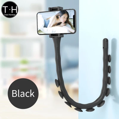 TH Universal Lazy Holder Arm Flexible Mobile Phone Holder Suction Cup Stand Wall Desk Bicycle Stents Caterpillars Bracket for Phone handphone stand handphone stand holder