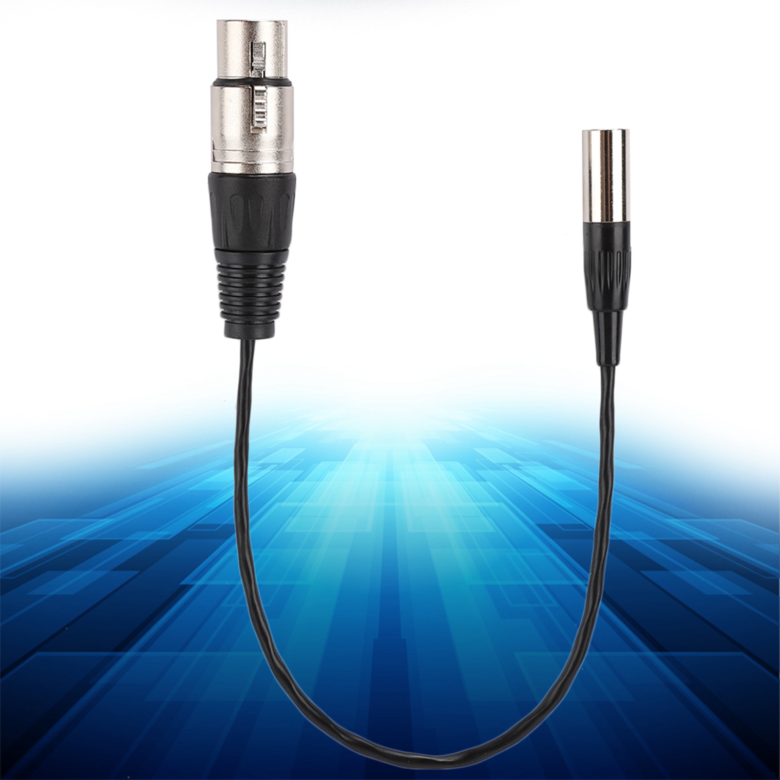 Mini XLR 3pin đực sang XLR 3pin nữ che chắn dây đồng cáp truyền âm thanh máy ảnh thiết bị chụp ảnh SLR
