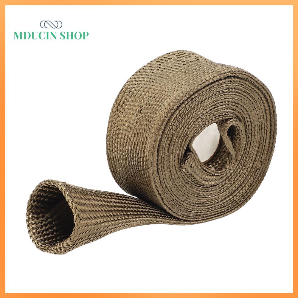 MDUCIN SHOP Chống cháy Ống bảo vệ nhiệt Có thể điều chỉnh Sợi bazan Tấm chắn nhiệt dây Bền bỉ Chống  Tấm chắn nhiệt đường nhiên liệu Sử dụng xe máy