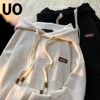 Áo hoodie form rộng chùm mông vân nổi 4 dây Hàn Quốc BY JOLIE