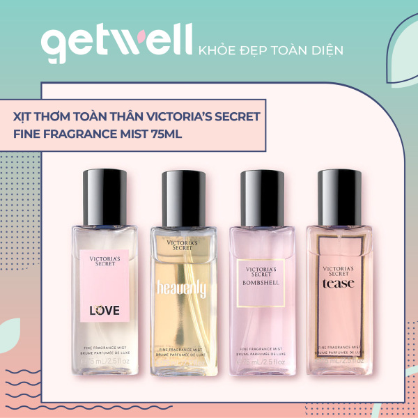 HEAVENLY | BOMBSHELL | TEASE | LOVE Xịt Thơm Victorias Secret Fine Fragrance Mist 75ML 250ML