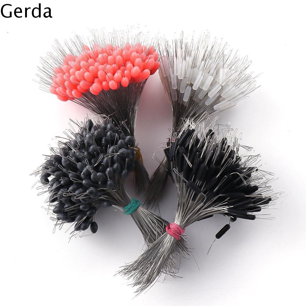GERDA màu đỏ Đồ đánh cá Hình trụ hình trái xoan Trong suốt Kháng dây câu cá Câu cá nổi Silicone Câu cá Bobber Hạt đậu