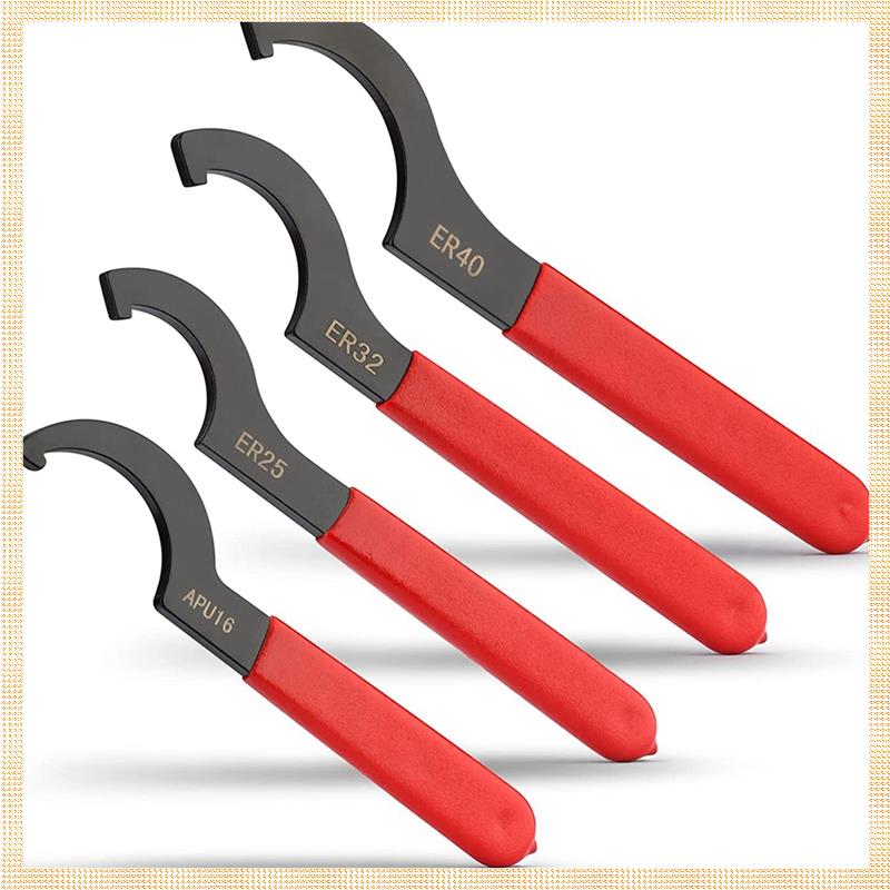 (CRVK) Coilover Wrench Spanner, 4PCS Non-Slip Spanner Wrench Set, Professional Universal Rubber Handle Wrench Spanner Tool