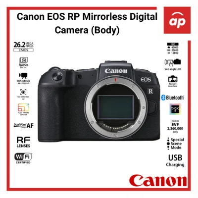 (12 + 3months Warranty) Canon EOS RP Mirrorless Digital Camera (Body Only) + Freegifts