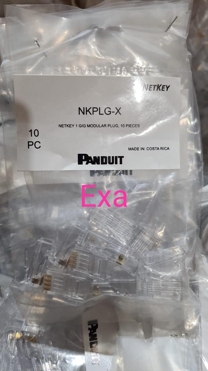 PROMO PANDUIT NKPLG-X CONNECTOR RJ45 CAT 5 / 6 NETKEY ( 100PCS ) RJ-45 CAT5 - Locklokey Harga 1,084,000 rupiah*Gratis Ongkir