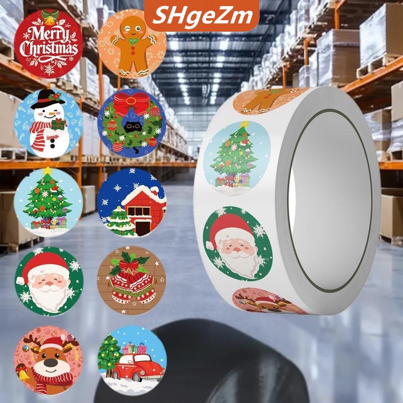 [COD] SHgeZm 500 Tấm Cuộn Giáng Sinh Cây Dán Tự Làm Phim Hoạt Hình Máy Tính Xách Tay Điện Thoại Retro Cà Phê Ván Trượt Cá Nhân Nghệ Thuật Không Thấm Nước Dán