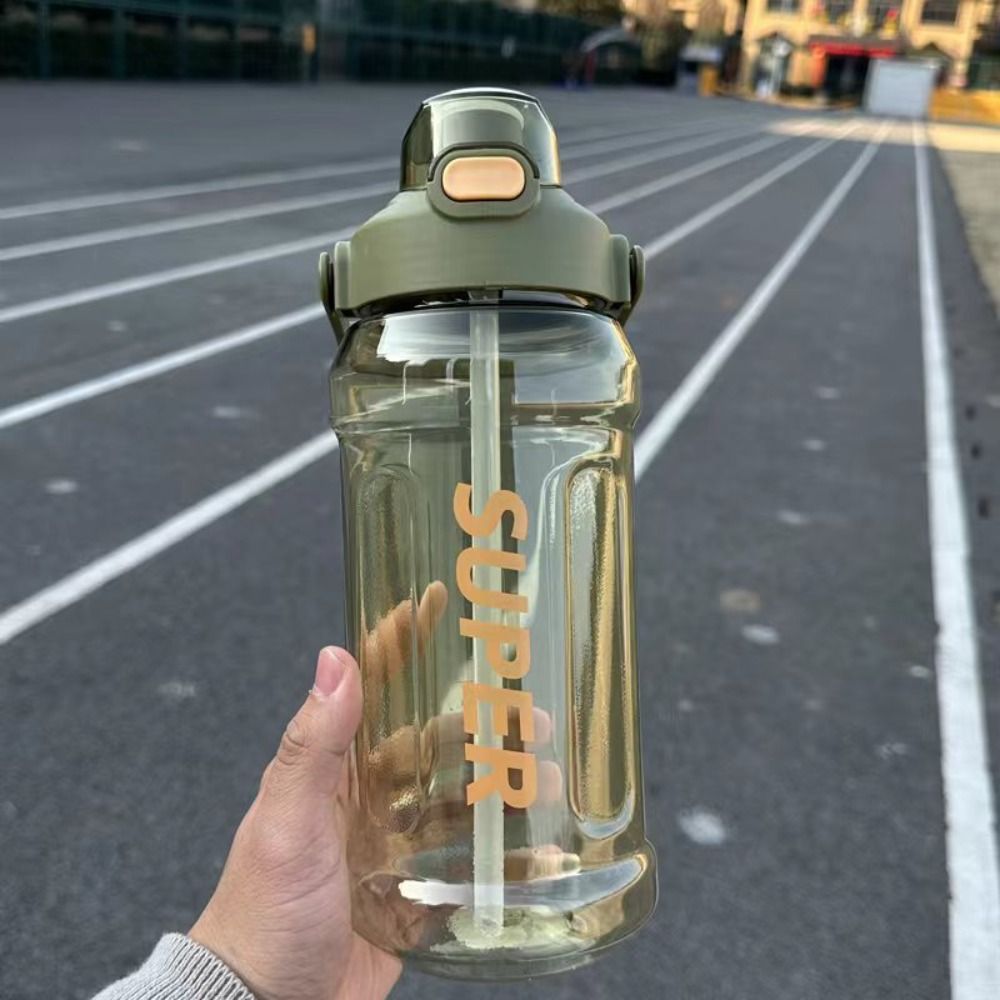 GGR 1.3L 1.5L 2L Ấm đun nước thể thao có ống hút Tốt Nghiệp Có ống hút Bình uống nước tập thể dục Chai Nước Uống Chống rò rỉ Cốc nước có ống hút Chạy Bộ - 3