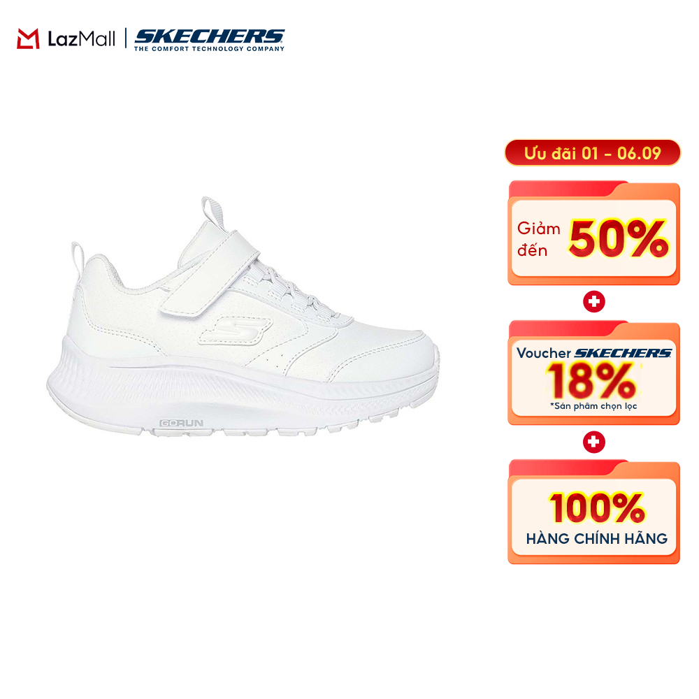 [Chỉ 1-6.9 - Voucher Skechers 18% + Voucher LZD 18%] Giày Thể Thao Bé Gái Skechers GOrun Consistent 2.0 - 303947L-WHT Air-Cooled Goga Mat