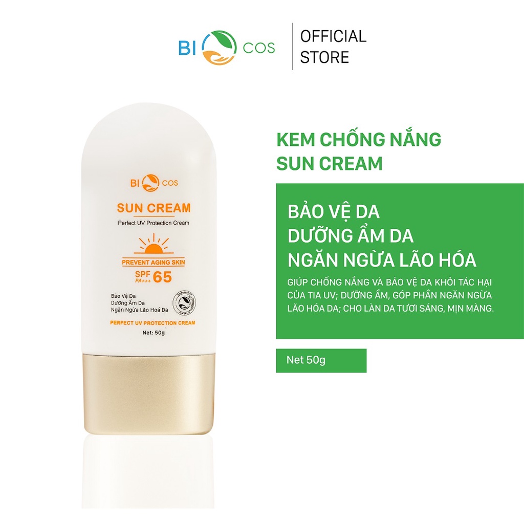 Kem Chống Nắng BIOCOS Sun Cream SPF65+++ 50g mẫu mới 2022