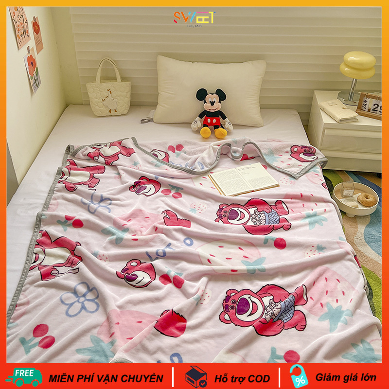 150*200cm chăn hoạt hình trẻ em disney chăn phủ nhung sữa dày dặn chăn nghỉ trưa mẫu giáo