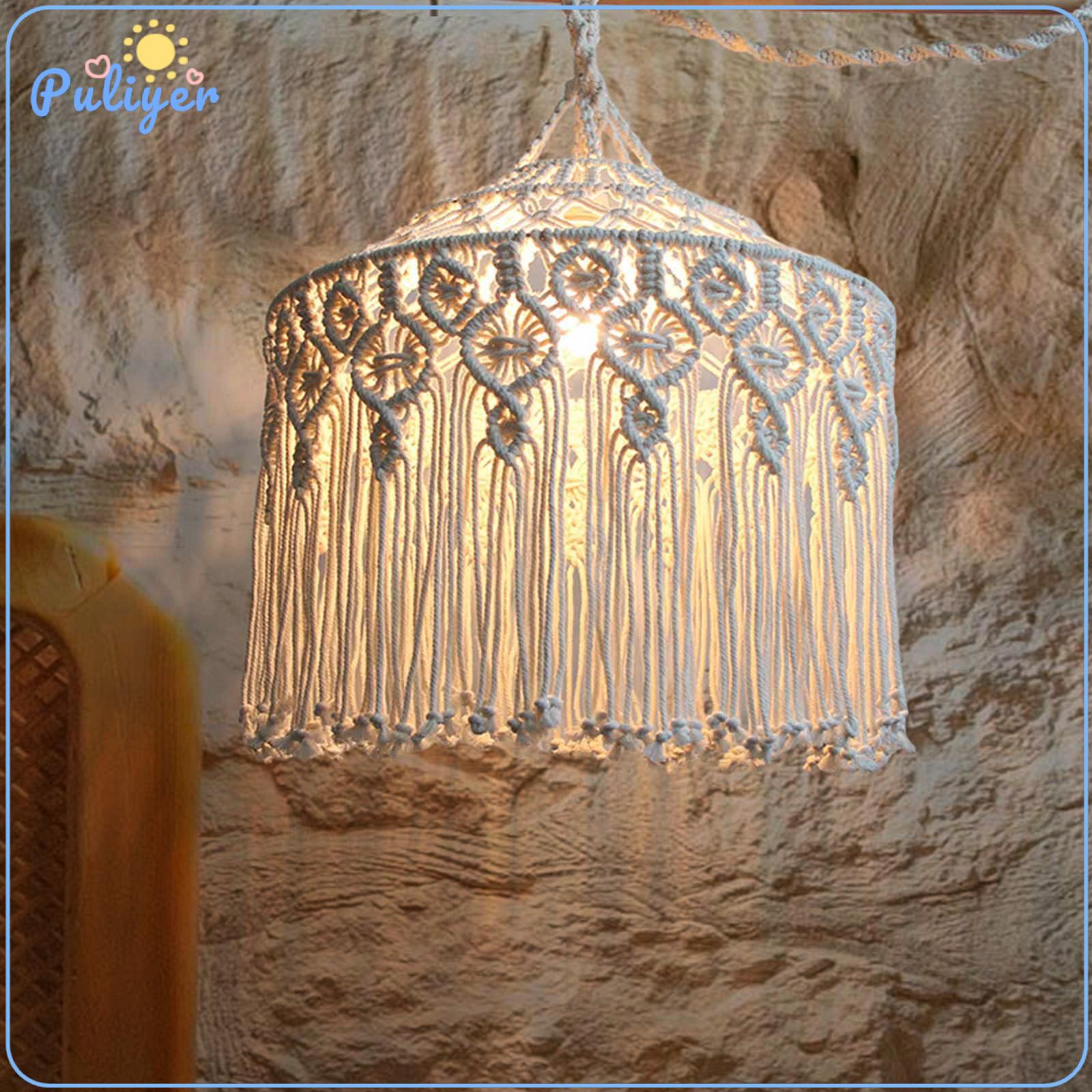 Kesoto Bohemian Lamp Shade Macrame Lampshade Creative Chandelier Shade Hand Woven Decor with Tassel for Wedding Home Nursery Room ราคา 1,860 บาท*ส่งฟรี