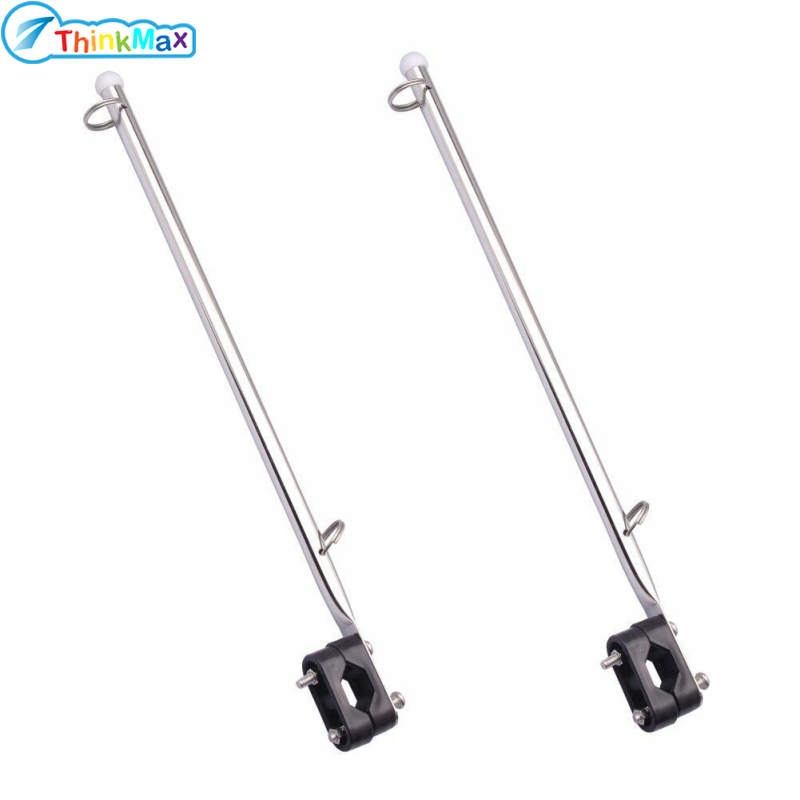 Rail Mount Flag Pole Long Lasting Easy Hanging Stainless Steel Fishing Flag Staff For Yacht Marine Boat Accessories ราคา 199 บาท*ส่งฟรี