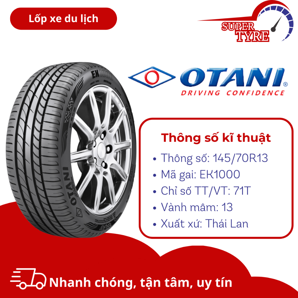 Lốp ô tô du lịch OTANI 145/70R13 EK1000