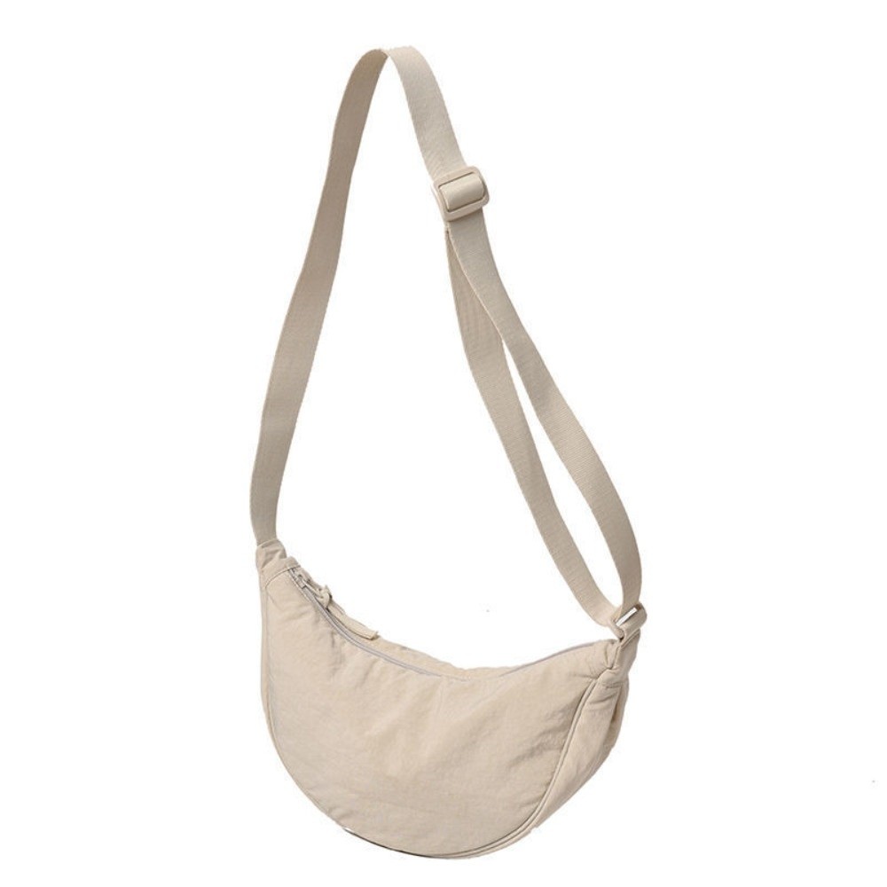 HERWK Dung lượng lớn Túi Hobos Nylon Thiết kế đơn giản Màu sắc đồng nhất Túi hình trăng khuyết Thời trang Phong cách cổ điển Túi đeo chéo Sử dụng khi đi du lịch - 5