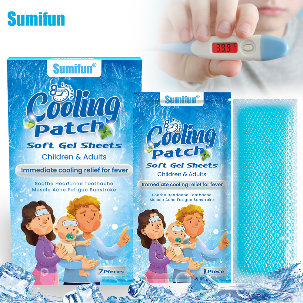 Sumifun Cool Patch Cool Patch Gel Compress Forehead Cool Patch Cold Compress Summer Essentials K0000