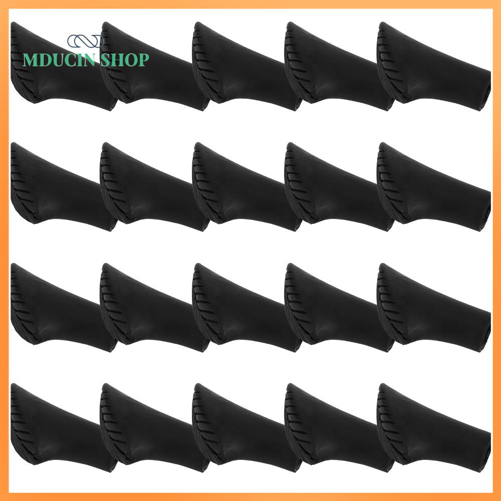 MDUCIN SHOP 20 Pcs PVC Bảo vệ đầu gậy đi bộ Đen Đường kính lỗ 11mm Mẹo thay thế gậy đi bộ Bền bỉ Bọc chân gậy đi bộ Đi bộ ngoài trời