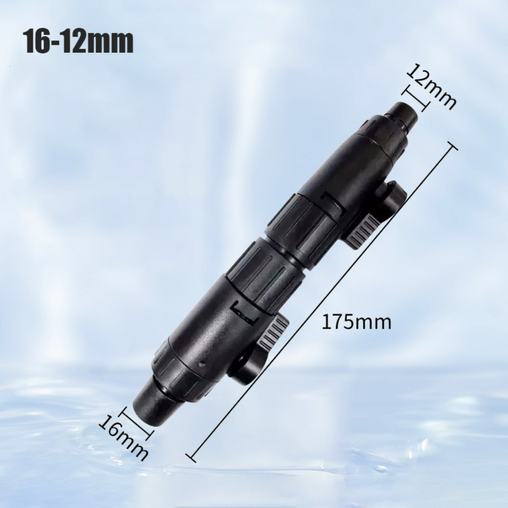 LETIGO Nhựa Đầu nối vòi nước bể cá Đen Tháo nhanh Khớp nối tách Ống Thiết thực 16mm/12mm Van điều khiển nước bể cá - 3