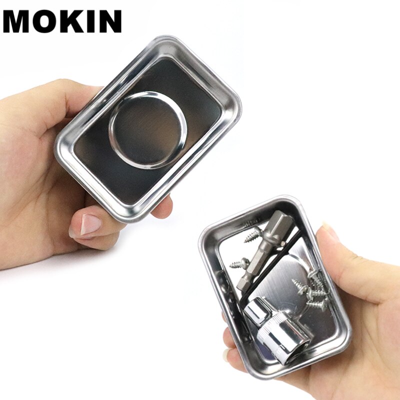 Khay từ vuông Phụ tùng ô tô Thép không gỉ Khay xoắn ốc Nut Bolt Công cụ đĩa hấp phụ 1