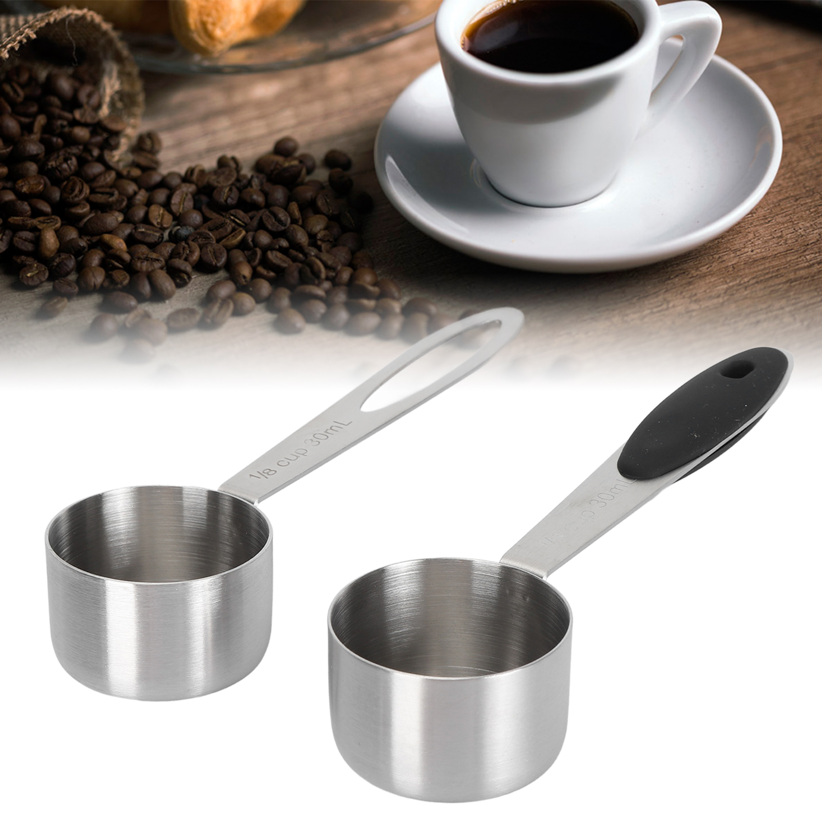 Thép không gỉ Muỗng Đo trà Đo muỗng thép không gỉ chính xác Sữa bột Đo muỗng cho trà cà phê