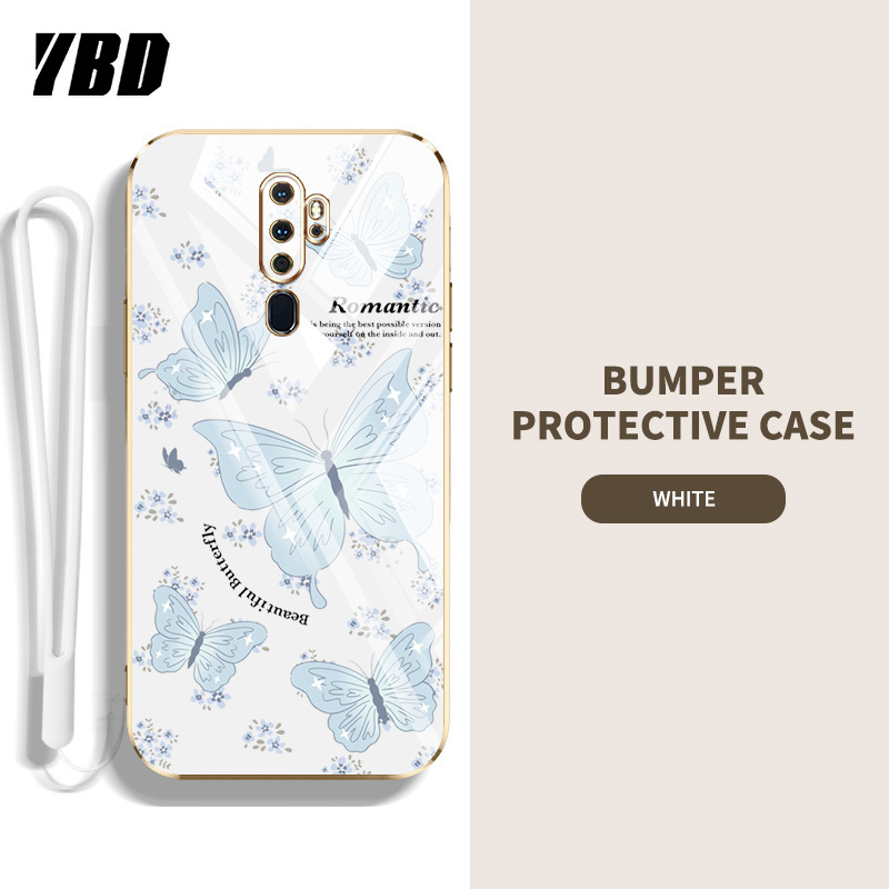 Vỏ bảo vệ máy ảnh chính xác Ốp điện thoại cho OPPO mạ ybd A9 2020 A5 2020 F11 Pro RENO 2F 2z họa tiế